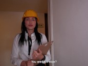 SEXY construction inspector came to my house but got a HOT CREAMPIE