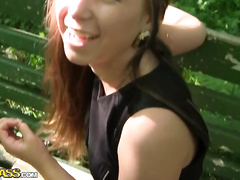 Sexy stripper gets fucked in the park