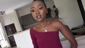 African Casting - Shy Black Bubble Butt Girl Busted Down By Her New Boss