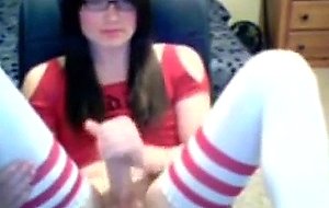 Brunette Teen Jerking Off On Cam