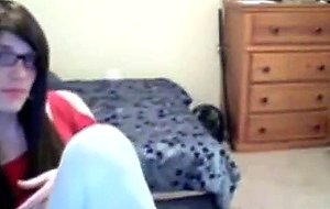Brunette Teen Jerking Off On Cam