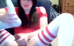 Brunette Teen Jerking Off On Cam