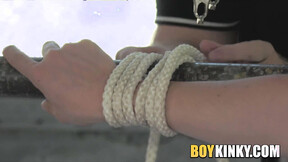 Justin Tiempo has his meat throbbing & licking precum from his masters c