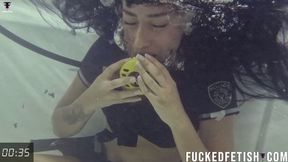 WMV NEW police Charlot Kink underwater breast apnea contractions scuba 822
