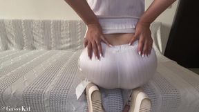 White Satin Pajama Farts - Plushie Face Punishment