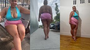 thick latina thick legs natural big booty fat ass mini skirt high heels stilettos erotic angie love bbw boricua mami curly hair leg tease