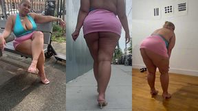 thick latina thick legs natural big booty fat ass mini skirt high heels stilettos erotic angie love bbw boricua mami curly hair leg tease