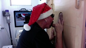 Dad Gets a Gloryhole Cock Milking