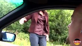 Hitchhiking Girl Gets Fucked in the Car