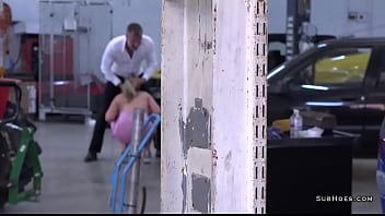 Charlie Rae gives blowjob and gets doggy