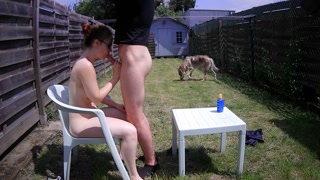 She tans when I'm back from the gym, I fuck her doggystyle in front of neighbors