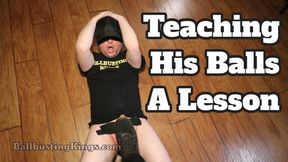 Teaching His Balls a Lesson