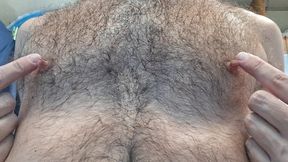 Torturing hairy nipples