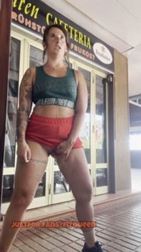 After Gym😈 Pissing In Public💦