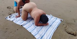 Incredible!! I Fuck My Big Tits Stepmom on a Nudist Beach Real Homemade