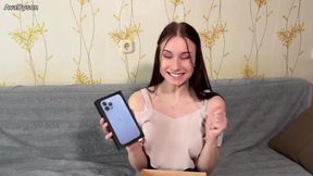 Russian Beauty Ava Dyson Celebrates 18 with Brother's Huge Dick in Stockings