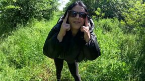 hot outdoor blowjob and cum play with a down-jacket 269