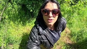 hot outdoor blowjob and cum play with a down-jacket 269