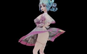 Hatsune (g)i-dle - Queencard Erotic Sheer Dress Bandeau with a Bandeau