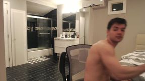 Muscles, Smooth, Jerking Off, Ass Views, Cum and Shower