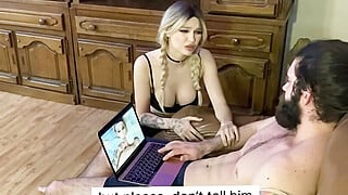 Dirty secret of my step-sister. She ready on all, for my silence. (With subs)
