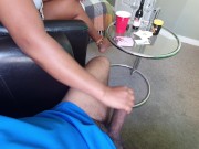 Hot EBONY WIFE Meets a STRANGER in a Hotel - Playing with BBC, Window Wide Open