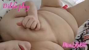 SSBBW Close-Up Dildo Masturbation – Juicy Pussy Play