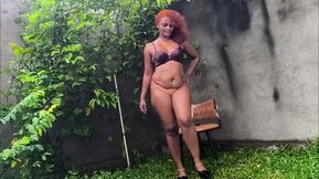 Curvy Queen Nilmini Sheron Shows Off Her Stunning G-String Try-On with a Touch of Oil!