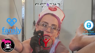 Femdom Nurse Anally Extracts a Sperm Sample From a Chastity Cuck