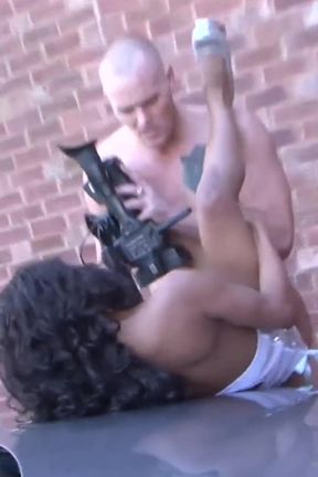 Ebony Kiki gets pounded in POV by Kane outdoor