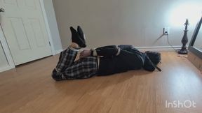I hogtied him so I can play fortnite pt 3