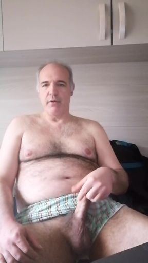 I Piss in the Empty Bottle and I Jerk off My Cock Hard as Iron