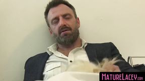 MatureLacey com - Sexy granny Lacey Star's doggystyle creampie and cum swallowing delight