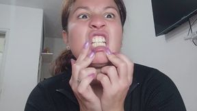 Making silly faces