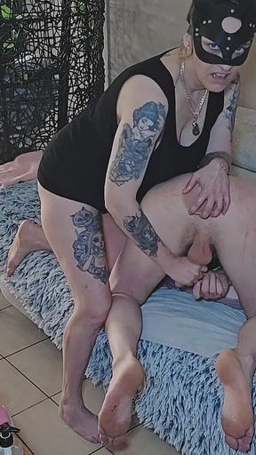 Tatianal Intensely Dildos Her Submissive's Ass