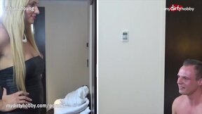 ”Smoking Sexy Blonde Gets To Be Teased By Two Lustful Dudes With Huge Dongs - Free Porn Video”