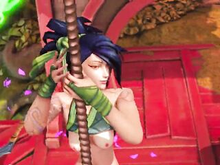 CG Akali haha Pole Dance