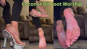 Coconut Oil Foot Worship by Ivy's Feet