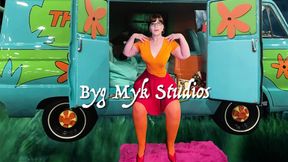 Hot MILF Velma Dinkley's POV blowjob and masturbation