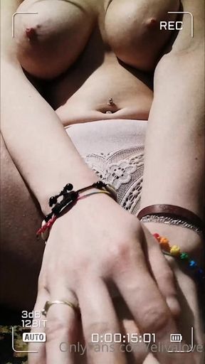 I Touch My Hairy Pussy and Mu Big Natural Boobs