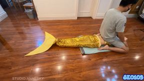 Stomachsitting and chest sitting on mermaid princess cloud belly punching #SK103