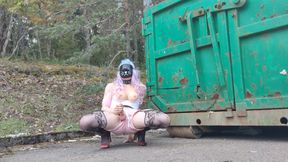 Walking in the forest and masturbating while blindfolded