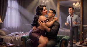 A Muslim Man and a Jewish Wife, with Her Cuckold Christian Husband Watching Her Being Fucked.