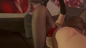 French Birthday Bitch Wrecked by Masked Enzo's Giant Dildo Facial Explosion