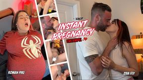 Instant Pregnancy Creampie Belly & Lactating Tits - Ziva Fey & Roman Pike (HD 1080p)