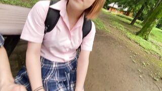 Adorable Japanese teenie with short hair experience first pov . Old bf teaches her how to bj then fucks twat bareback. Japanese amateur 18yo jizzed.