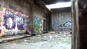 Delicious blonde milf fucked in abandoned building