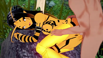 Anthro bee moans while she is getting creampied