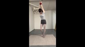 OL thick gray foot pad hanging + electric shock + whipping