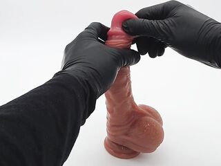This vibrator is insanely realistic, skin stretches like a real rod and has 2 real balls